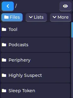 Library screen
